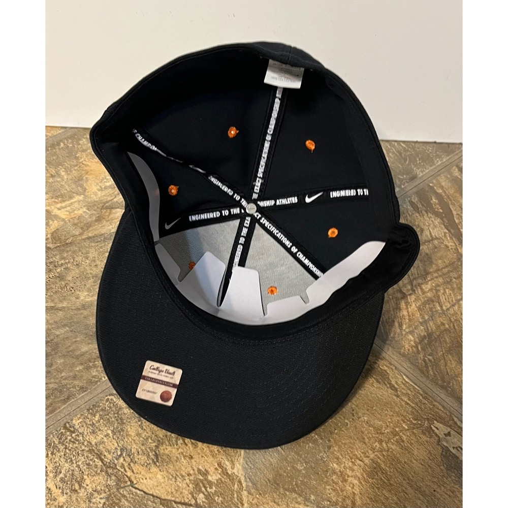 Nike Pro Cap Men 7 5/8 Black NWT Tennessee UT Dri-FIT Fitted Hat Flat Bill - Picture 5 of 6